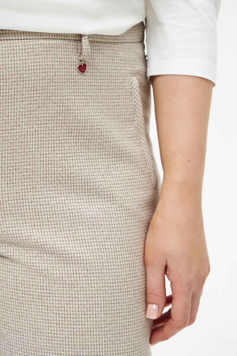 Брюки Relaxed by Toni в клетку бежевый