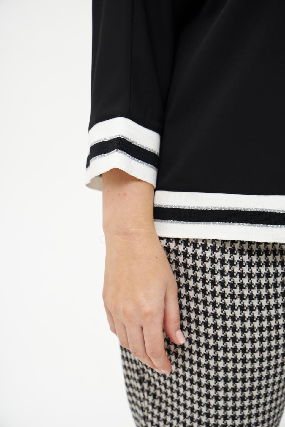 Блуза Margittes с полосками чёрная