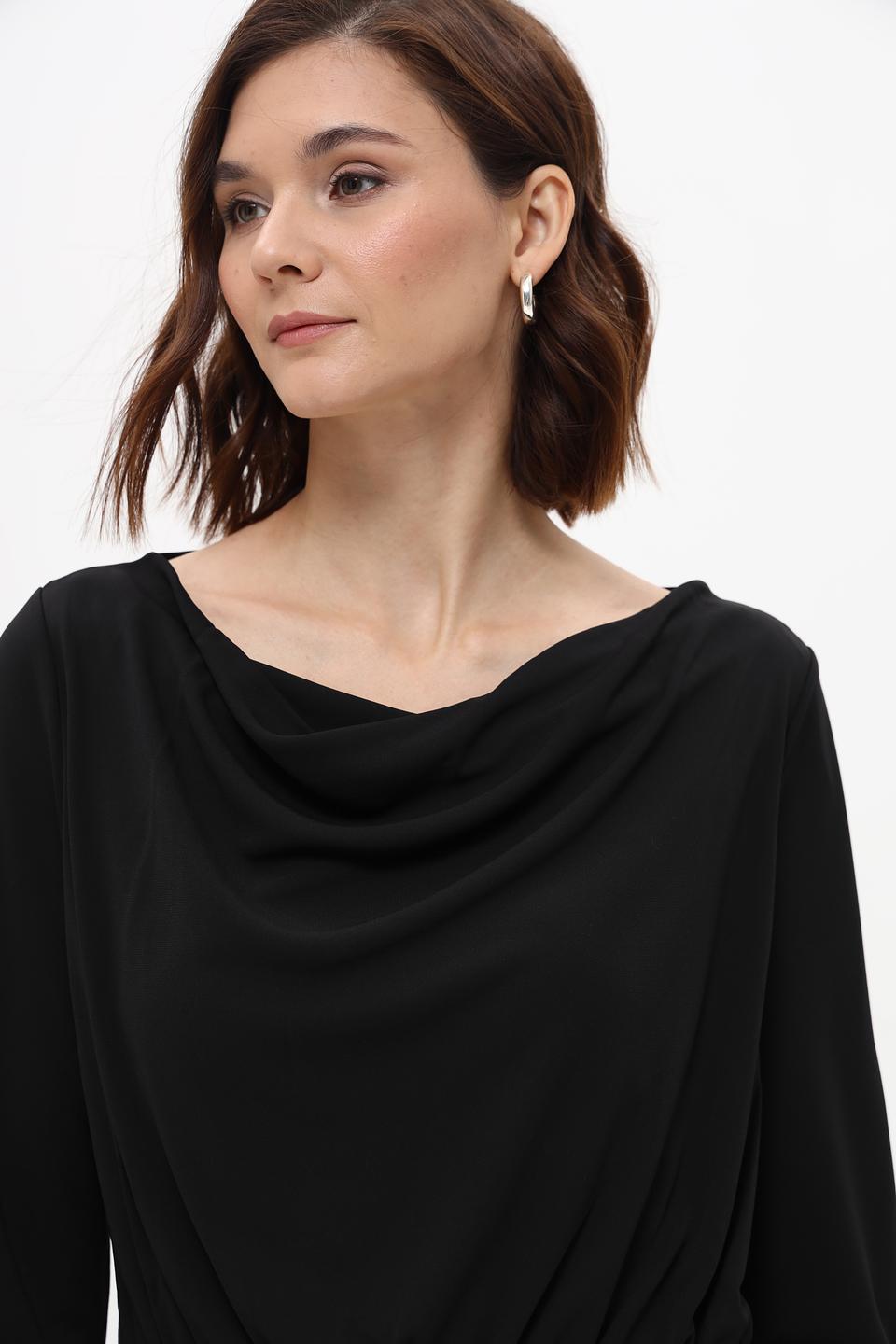 Платье Taifun с драпировкой чёрное