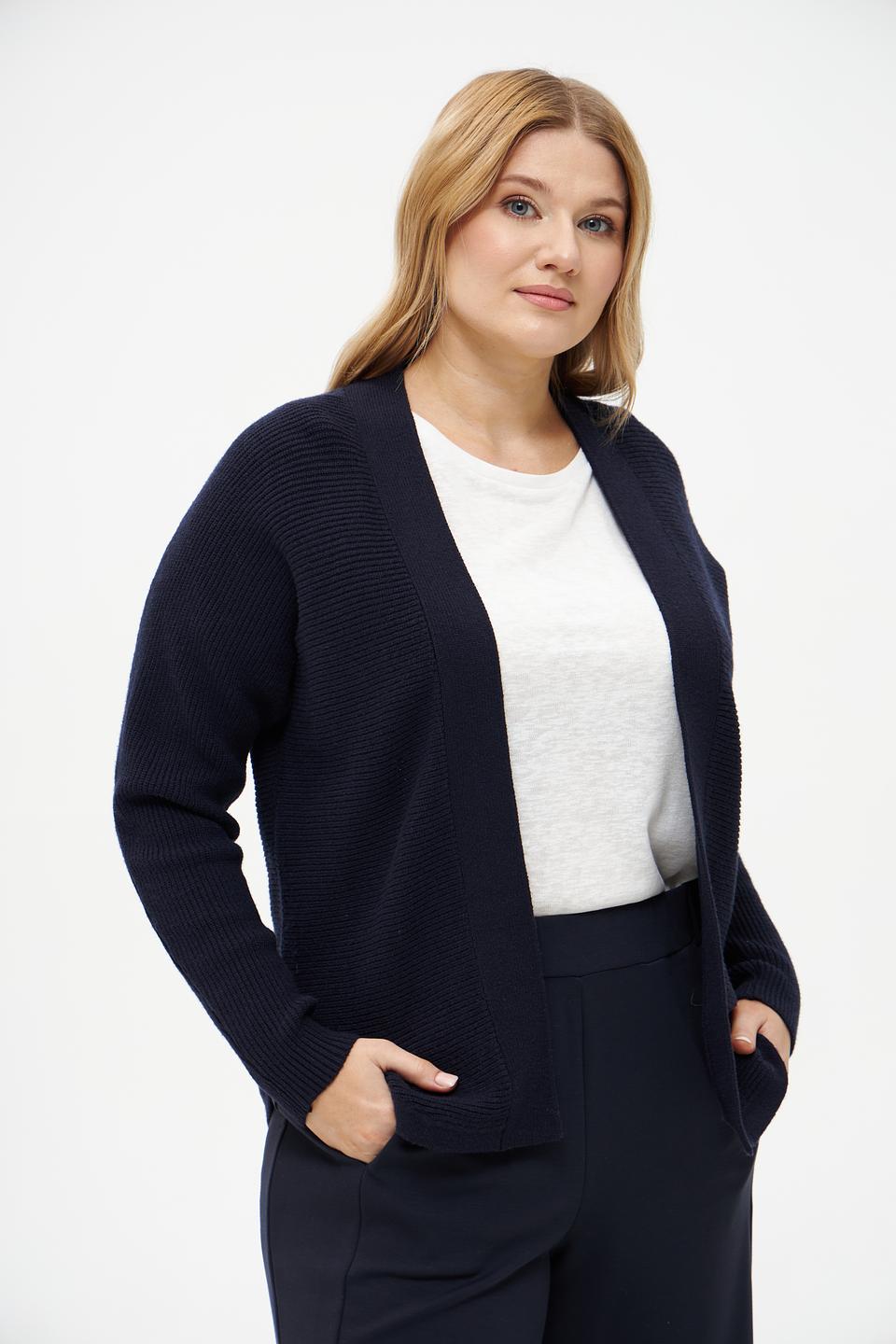 Жакет Bianca вязаный тёмно-синий