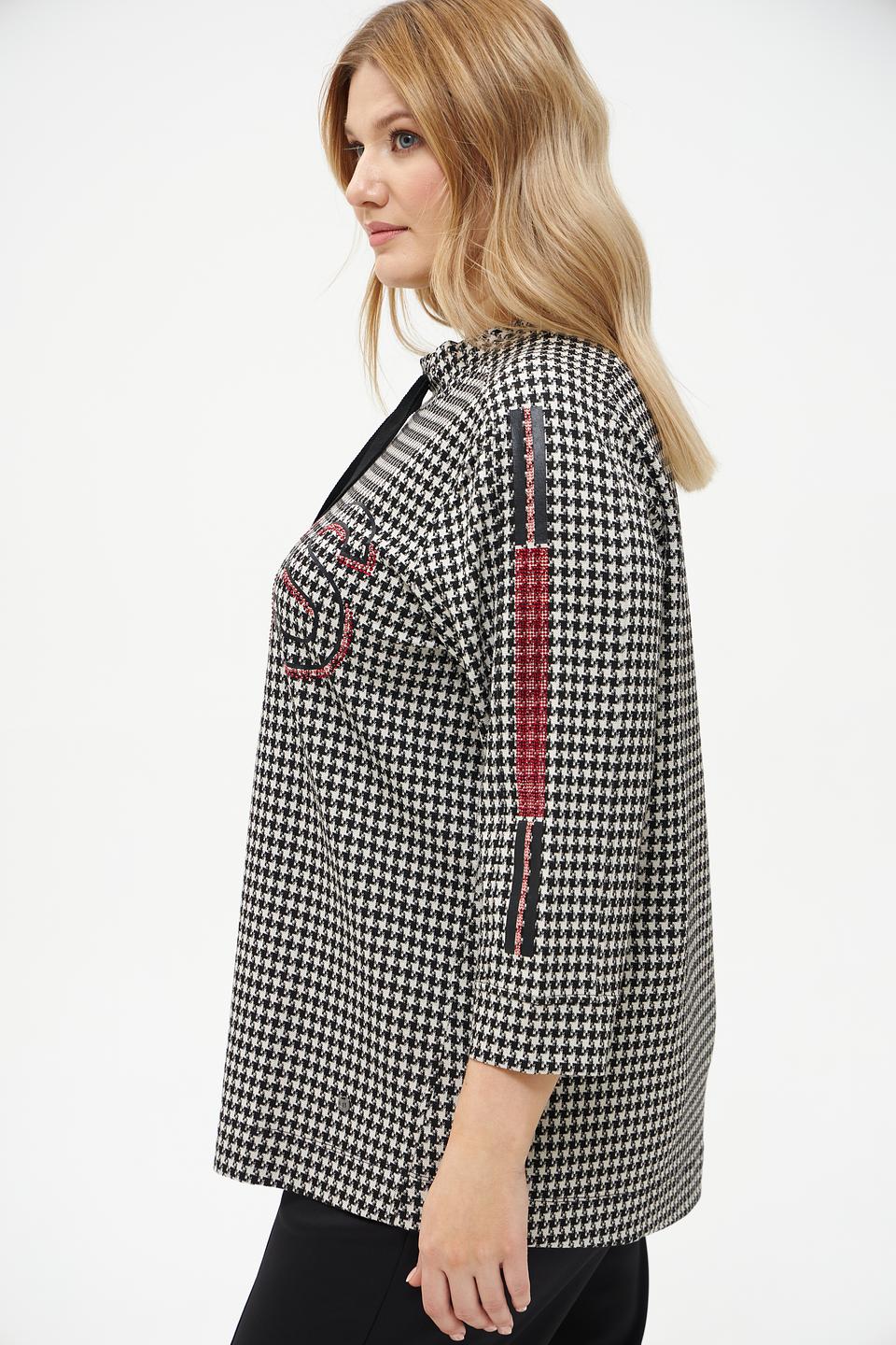 Пуловер Frapp в клетку с лентой