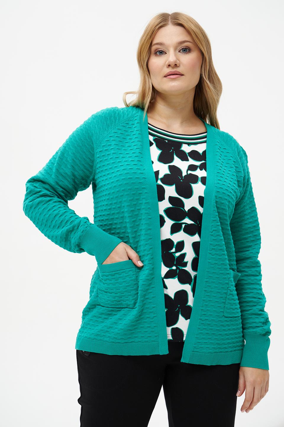 Жакет Frank Walder зелёный с текстурой