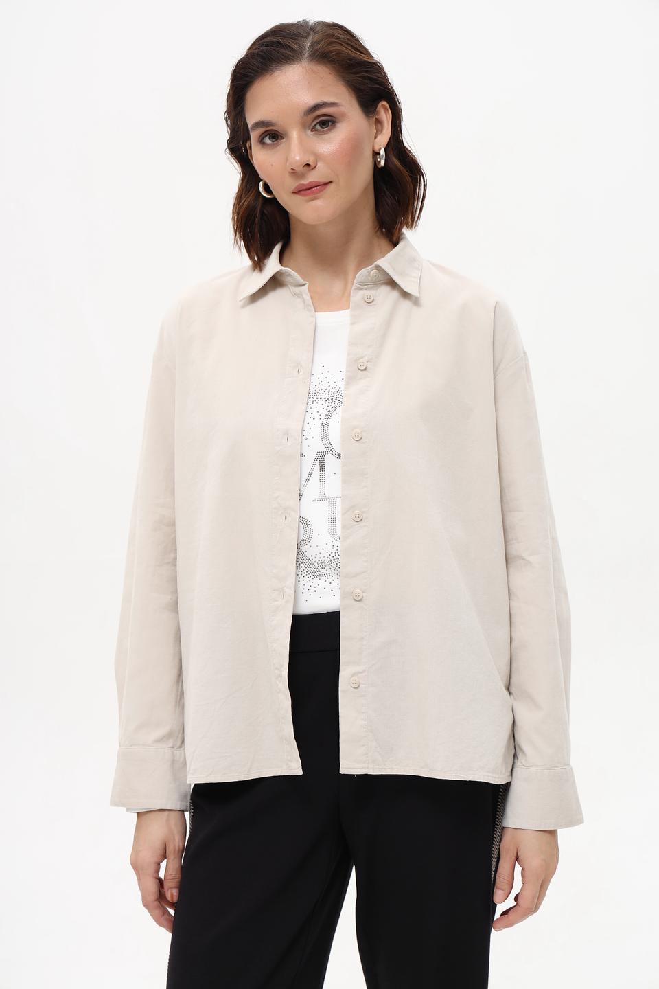 Рубашка Tom Tailor бежевая