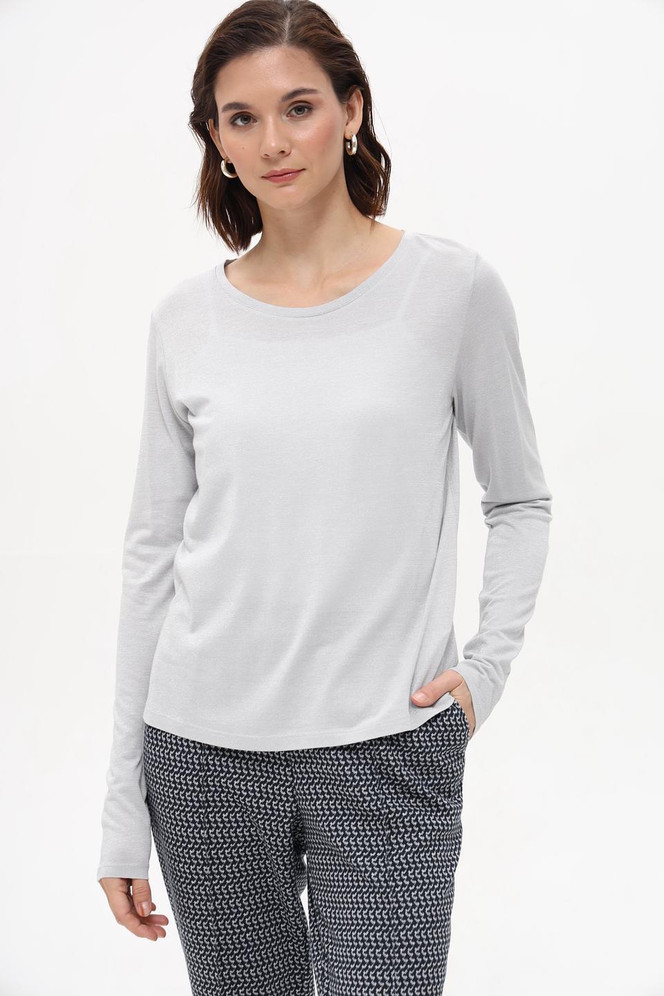 Футболка Monari серая с длинным рукавом