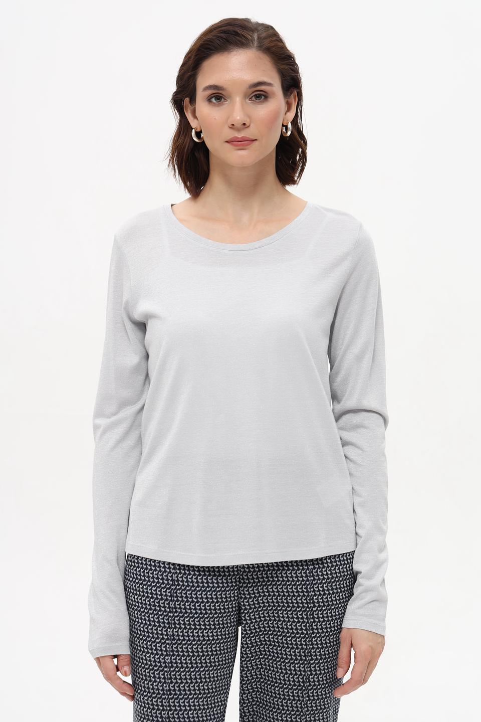 Футболка Monari серая с длинным рукавом