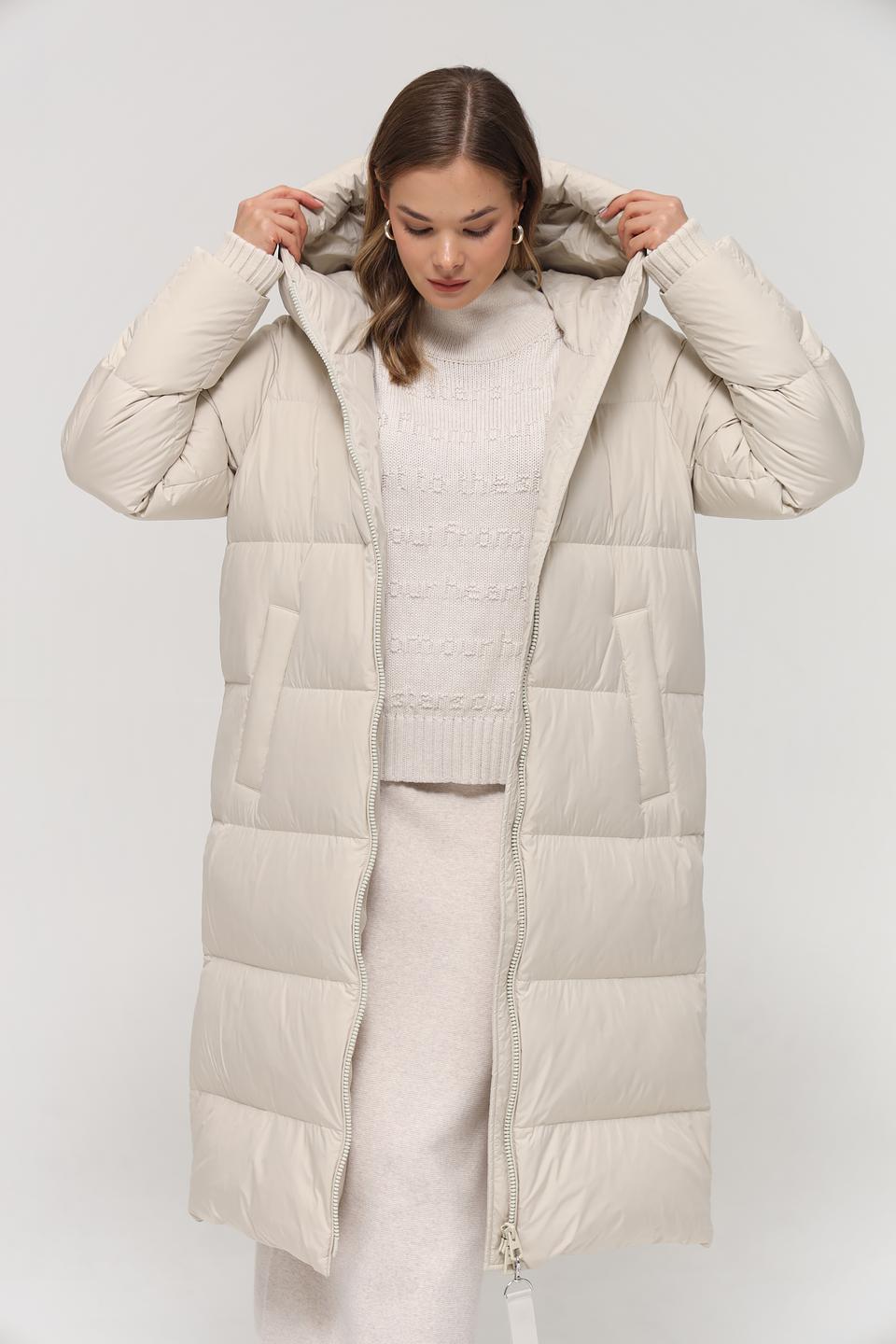Пальто Marc O Polo стеганое бежевое