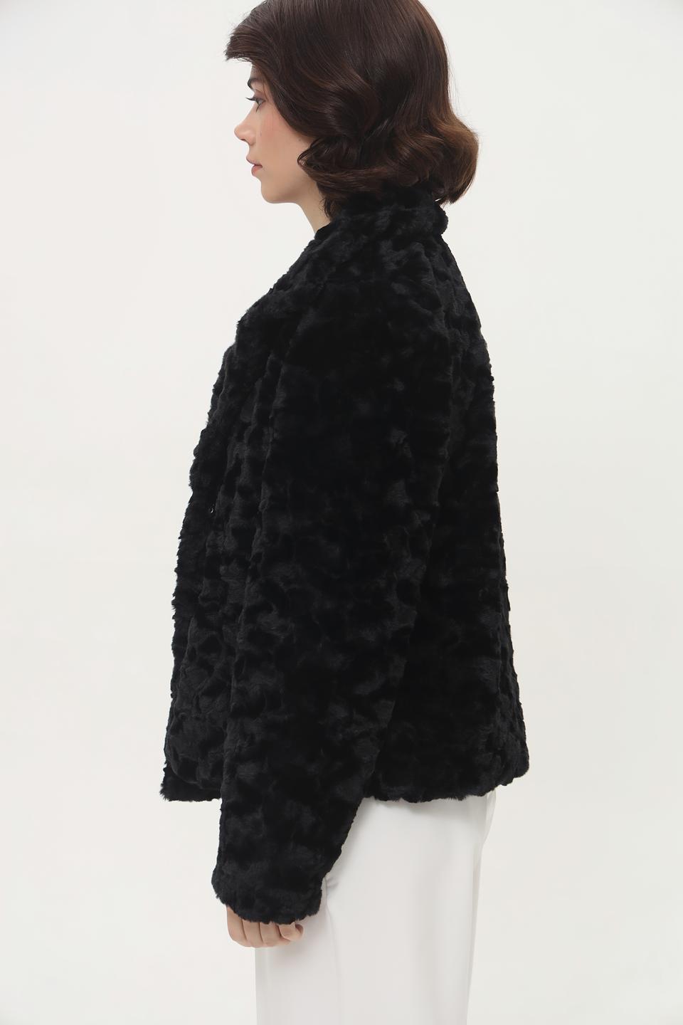 Куртка Broadway чёрная из искусственного меха