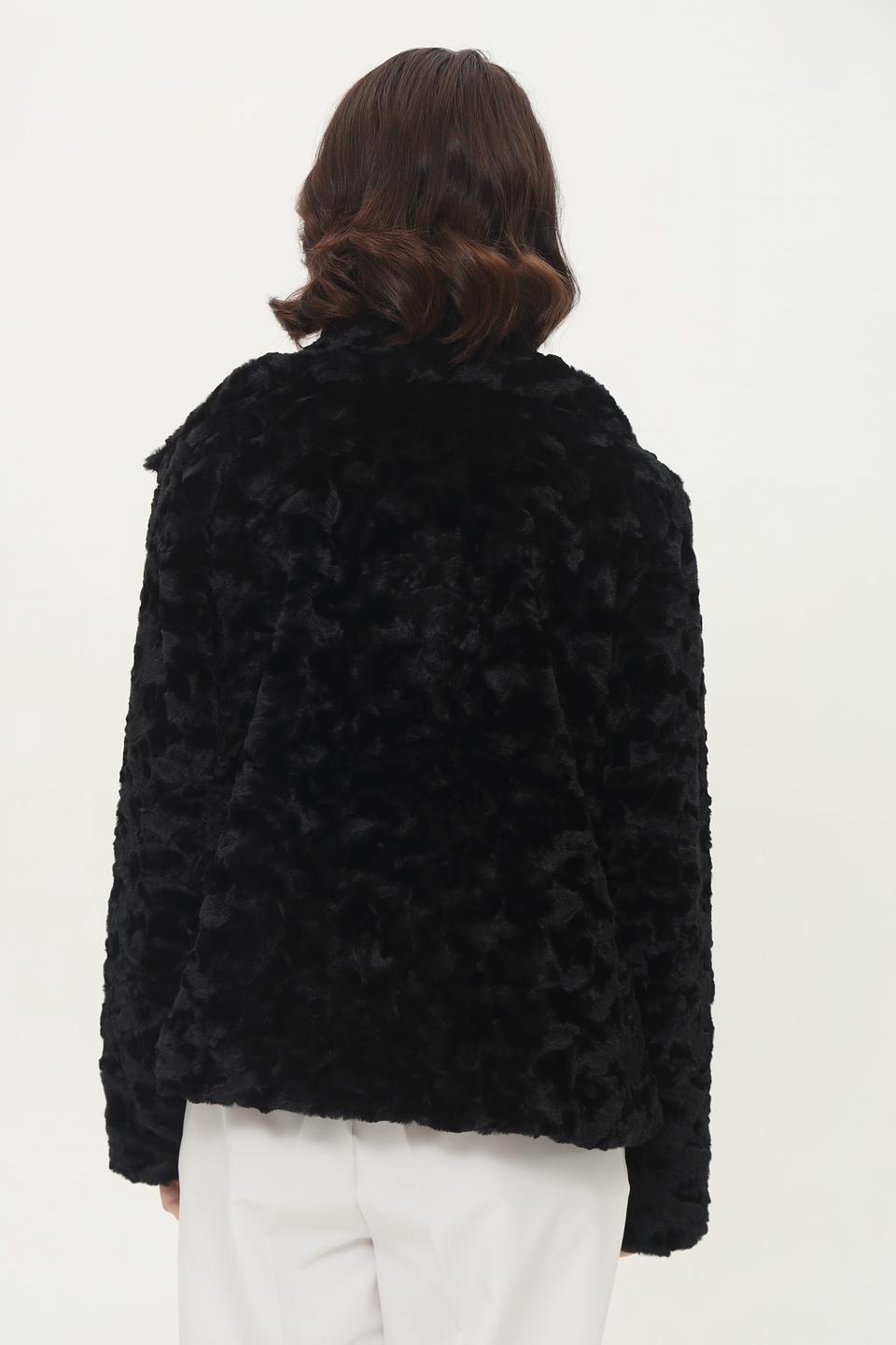 Куртка Broadway чёрная из искусственного меха