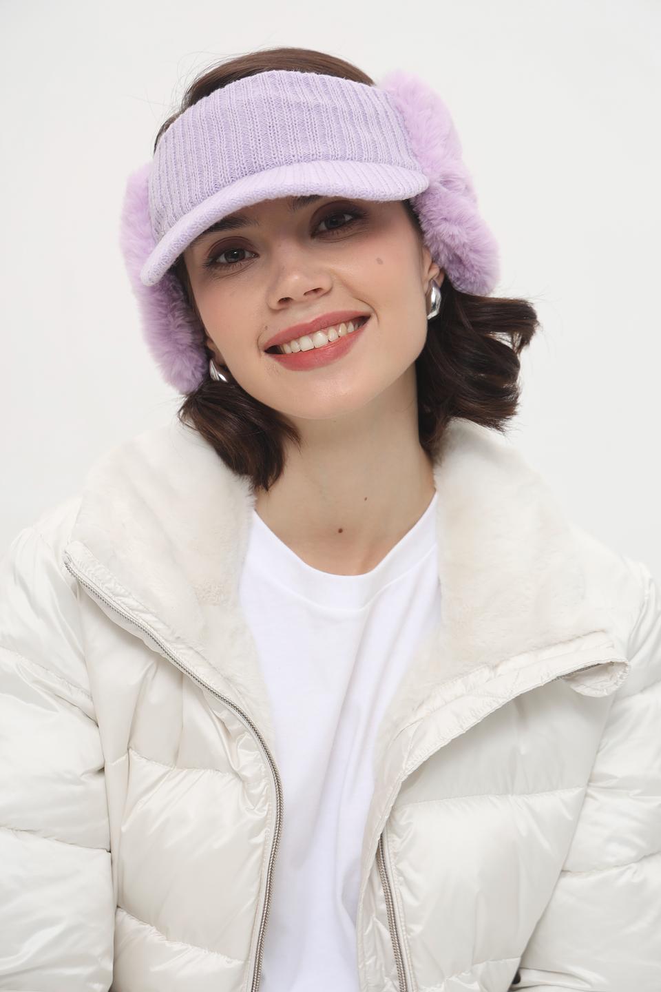 Повязка Seeberger с мехом лавандовая