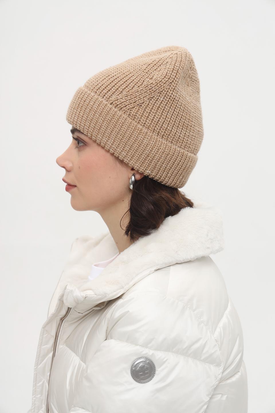 Шапка Seeberger бежевая