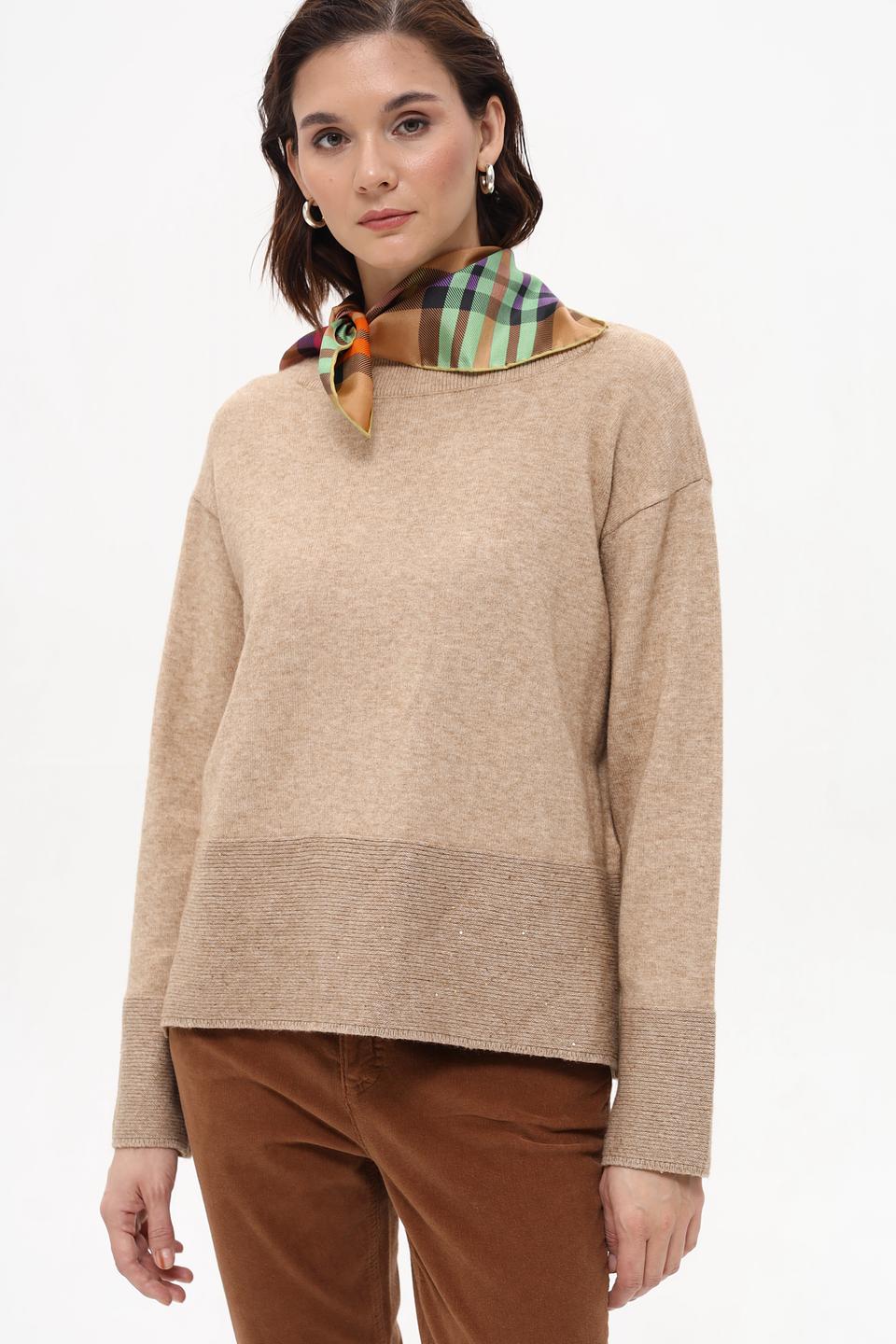 Платок Fraas в клетку бежевый