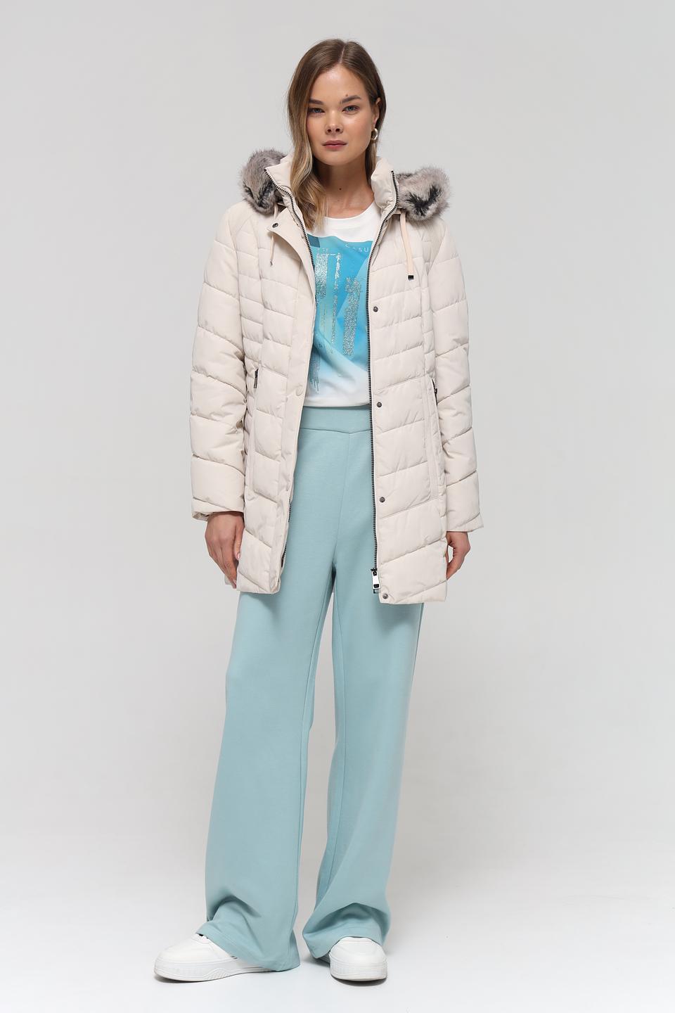 Куртка Lebek стеганая бежевая