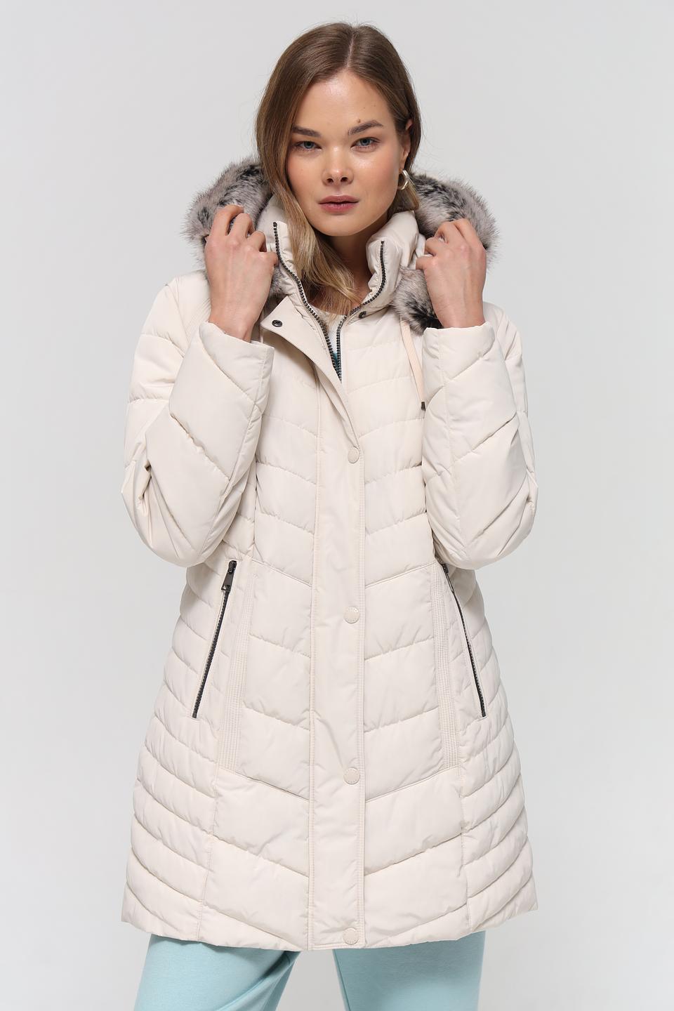 Куртка Lebek стеганая бежевая