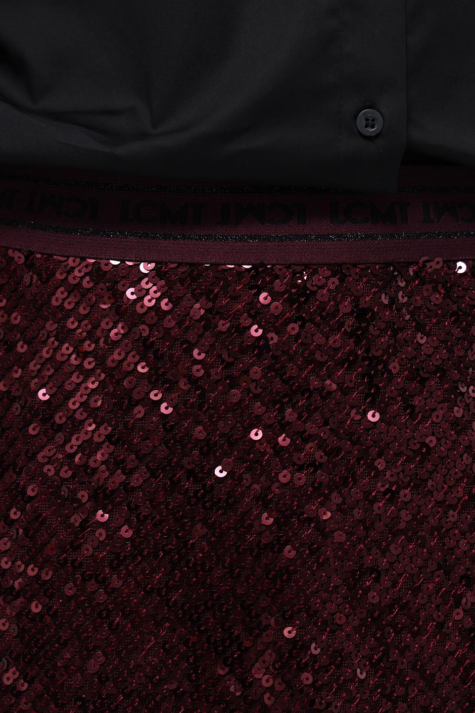 Юбка Lecomte с пайетками бордовая