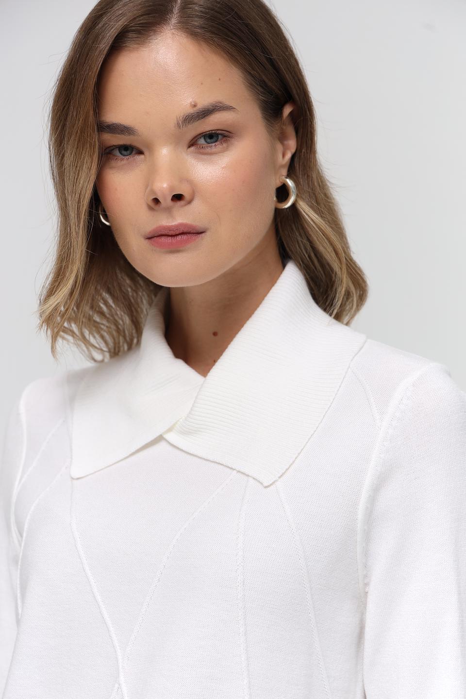 Пуловер Gollehaug с воротником-стойкой белый