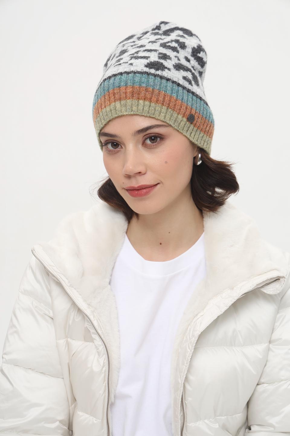 Шапка Fraas с леопардовым принтом