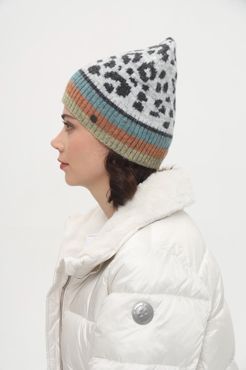 Шапка Fraas с леопардовым принтом