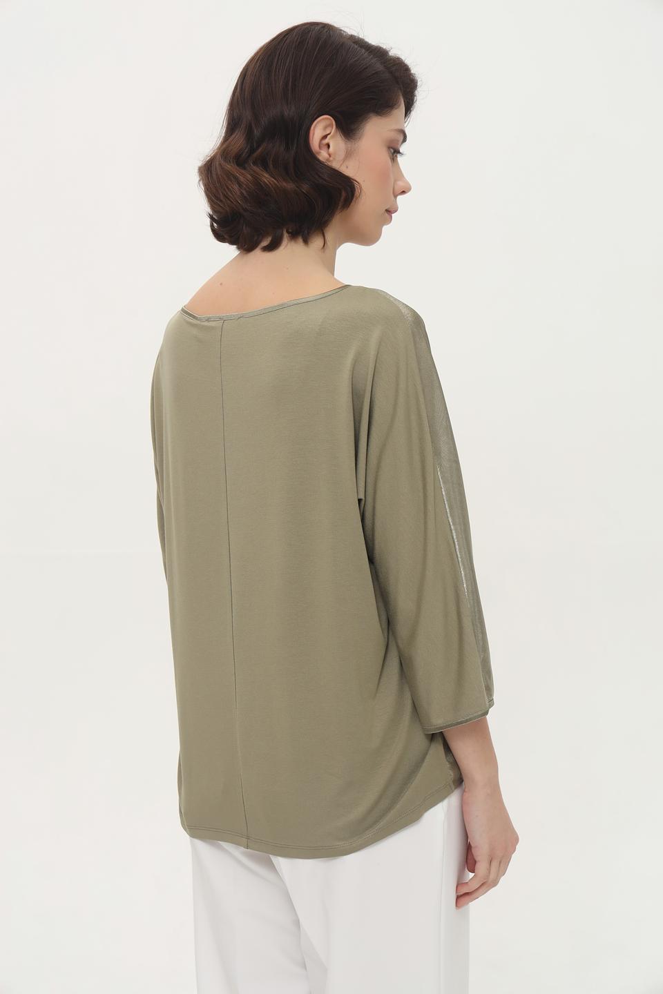 Блуза Taifun оливковая с рукавом 3/4