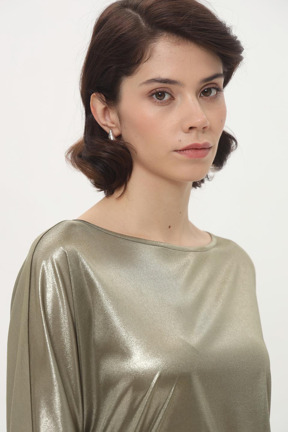 Блуза Taifun оливковая с рукавом 3/4