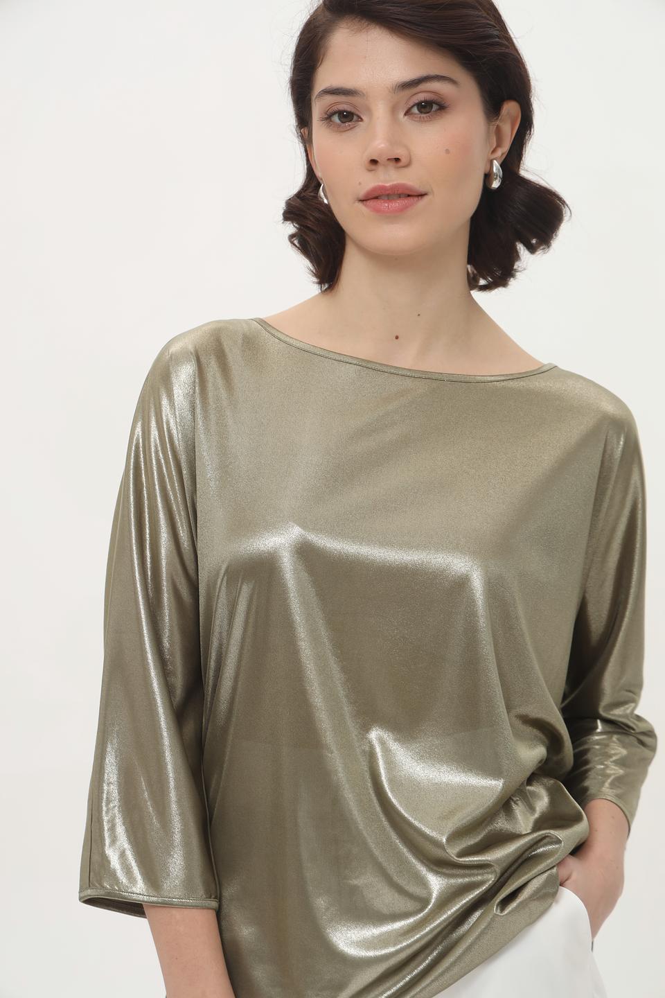 Блуза Taifun оливковая с рукавом 3/4