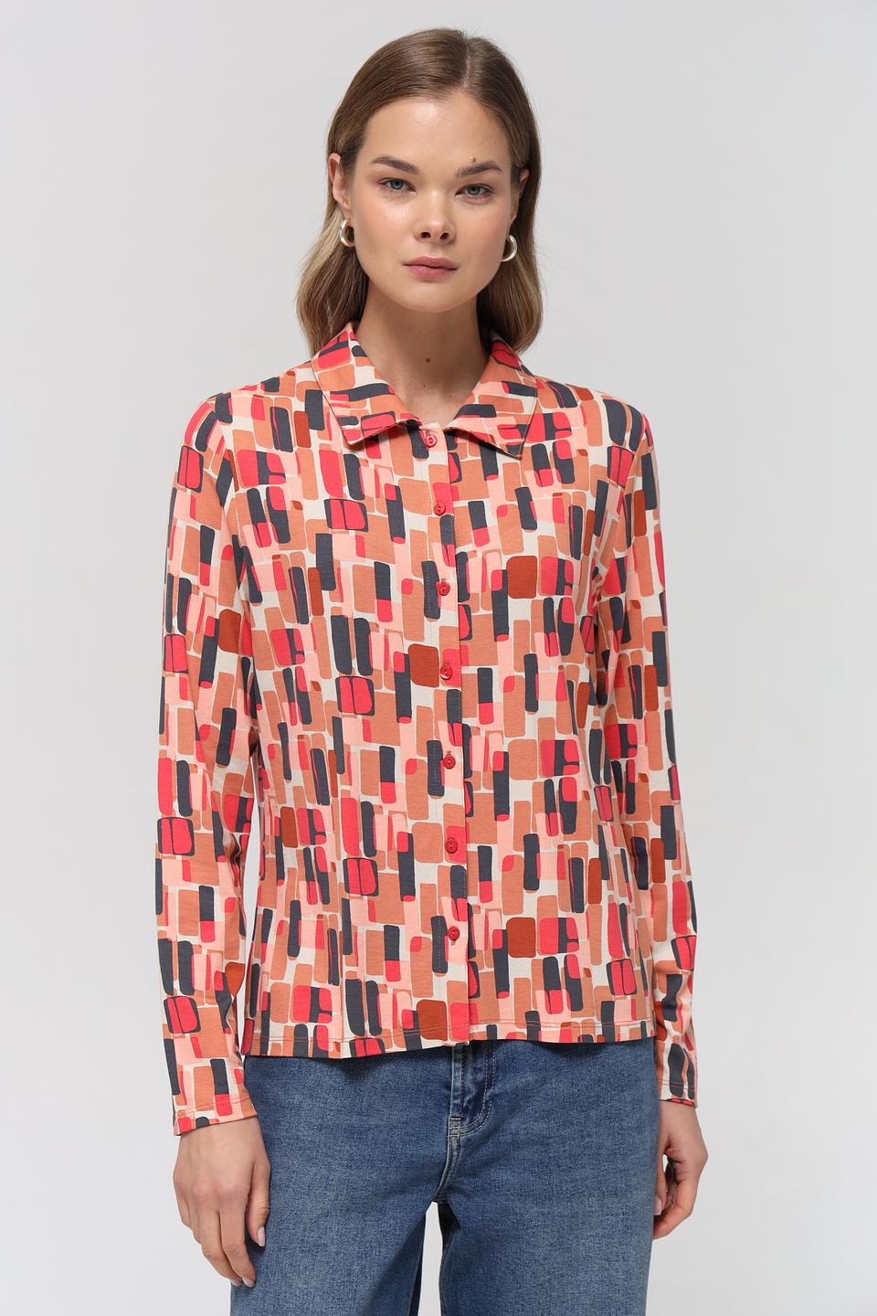 Блуза Lebek с абстрактным принтом