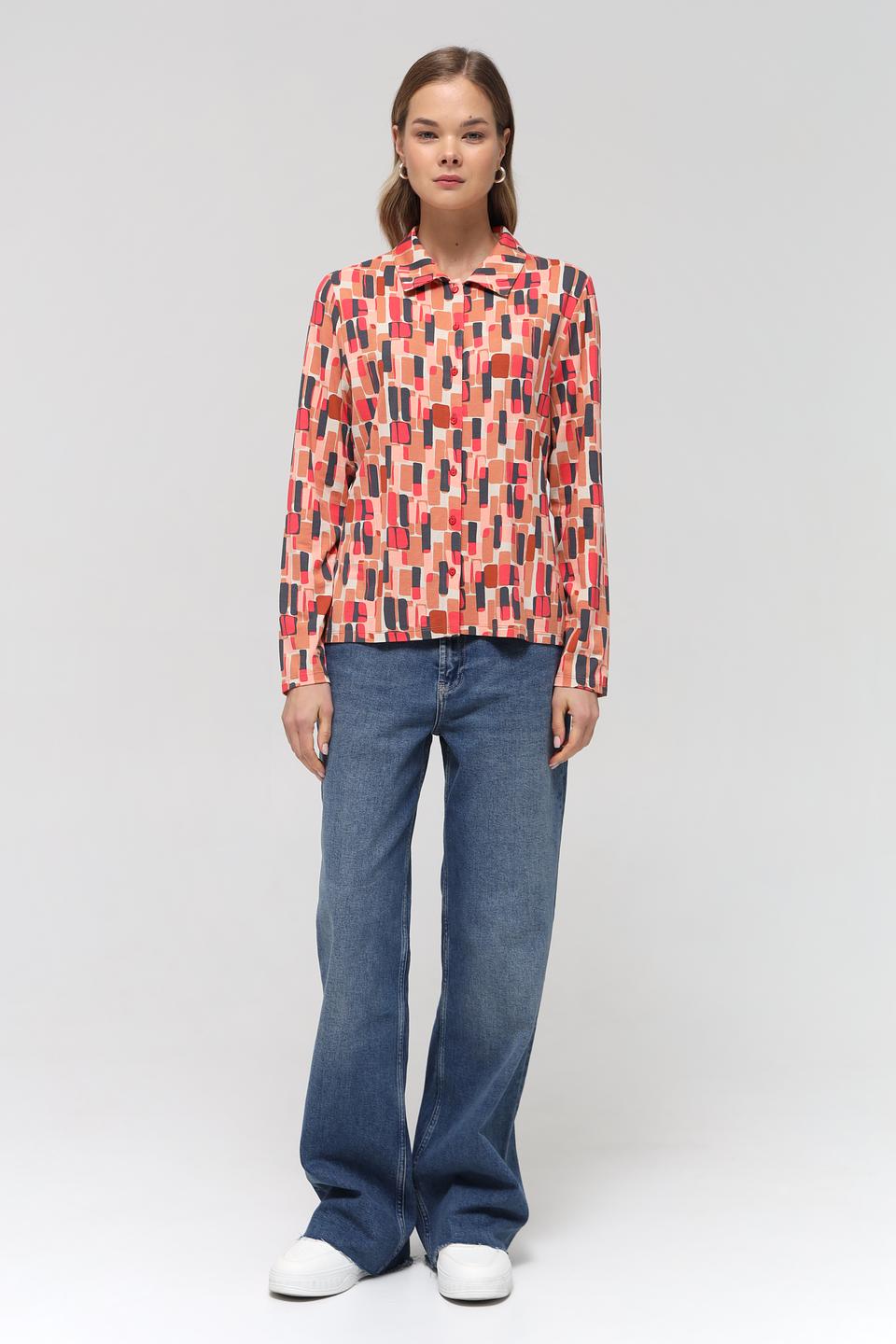 Блуза Lebek с абстрактным принтом