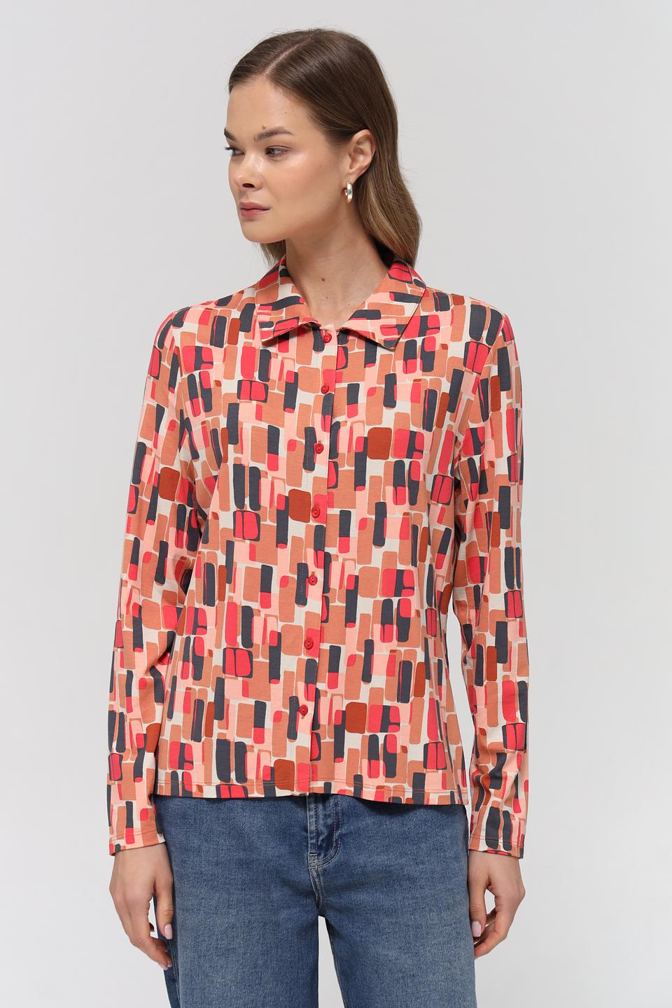 Блуза Lebek с абстрактным принтом