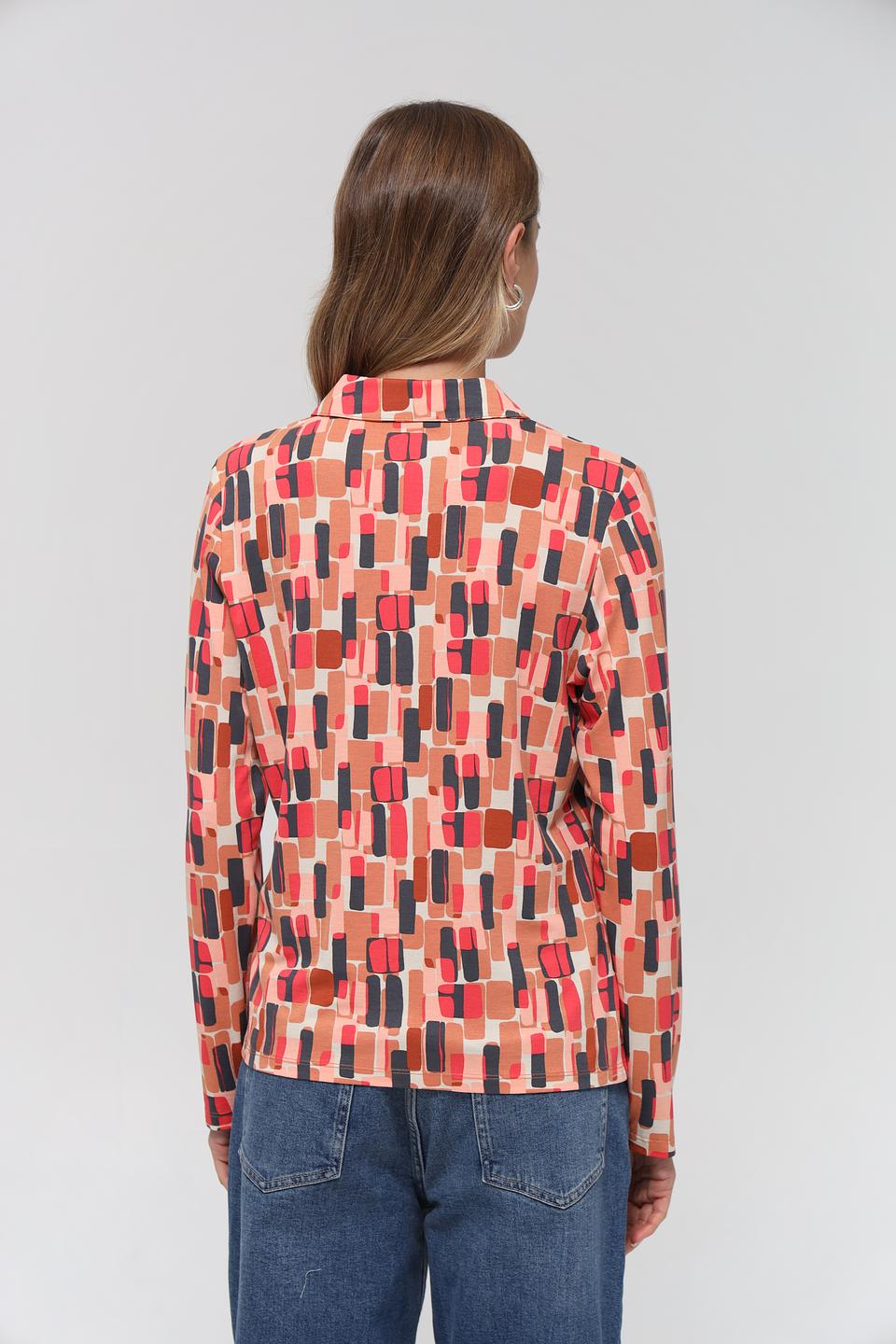 Блуза Lebek с абстрактным принтом