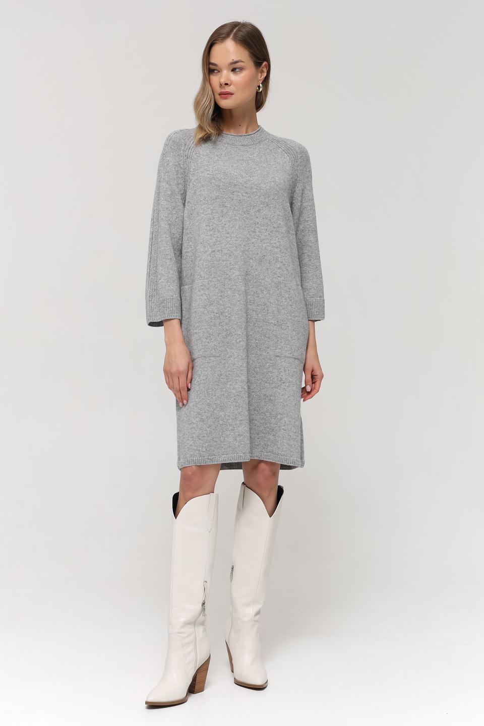 Платье Rabe collection серое вязаное