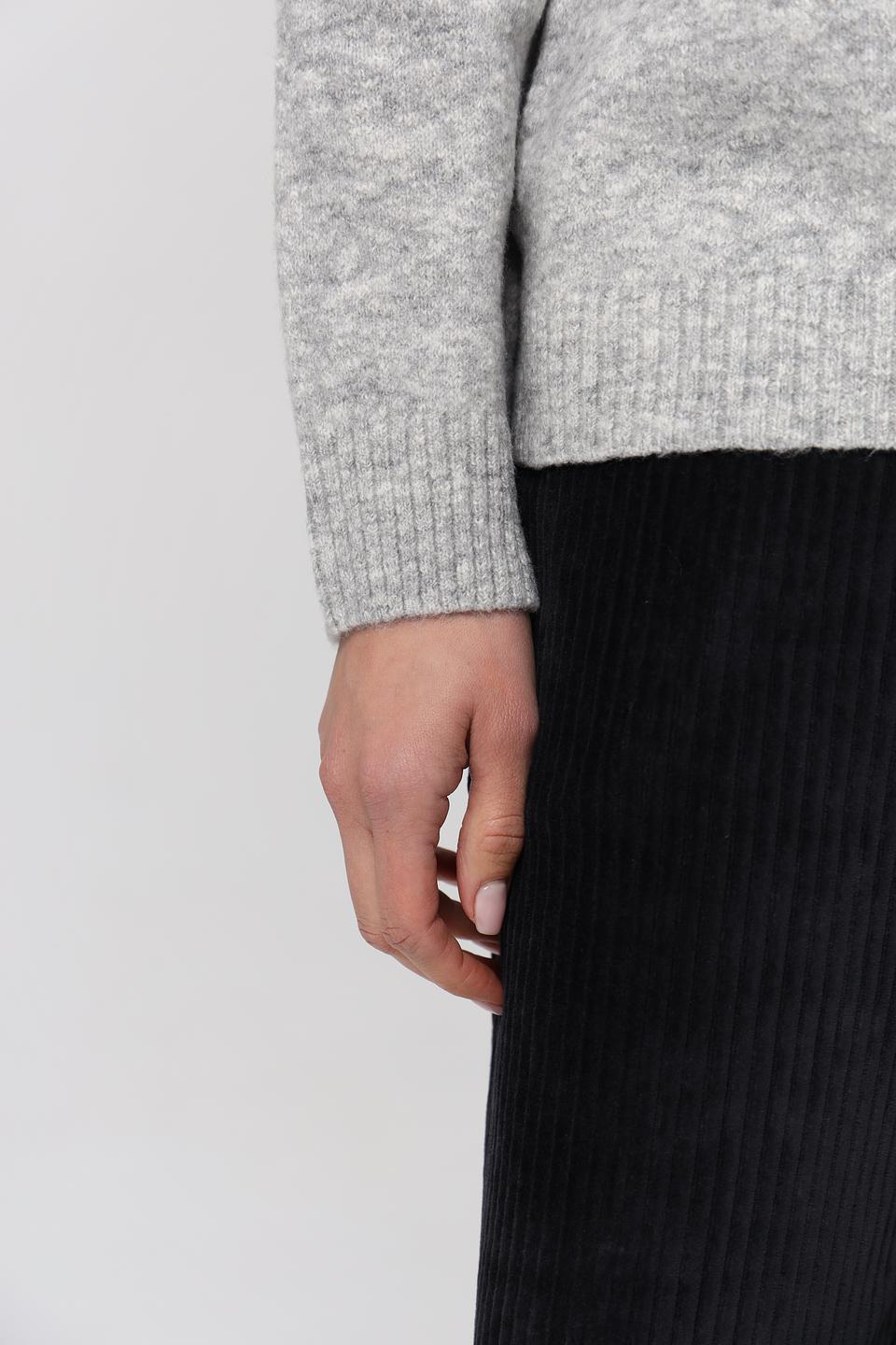 Пуловер Rabe collection серый с принтом