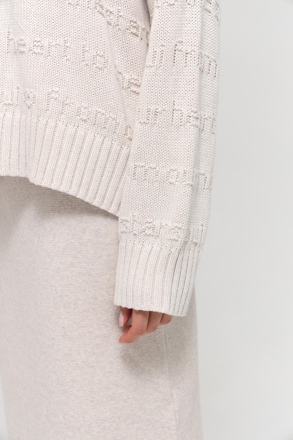 Пуловер Oui с узором "сердца"