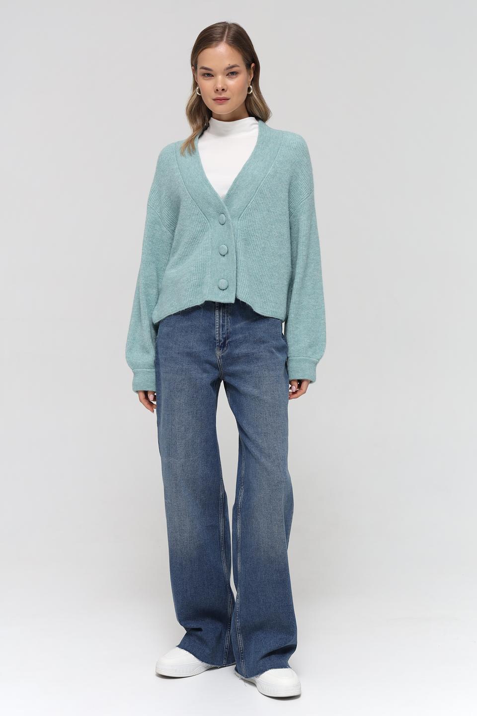 Жакет Lecomte вязаный мятный