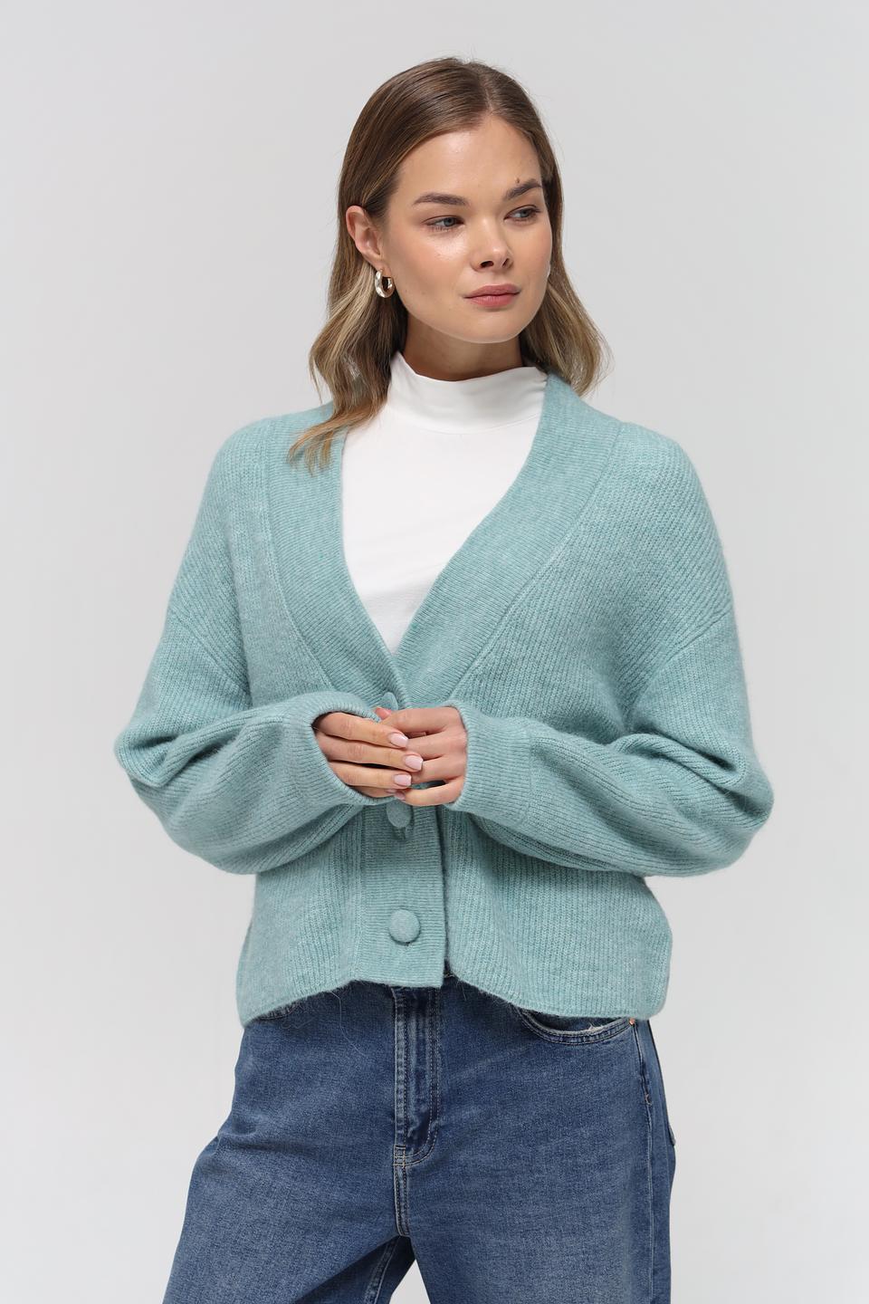 Жакет Lecomte вязаный мятный