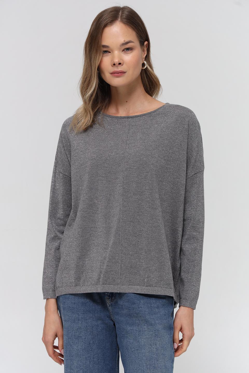 Пуловер Lecomte серый меланж