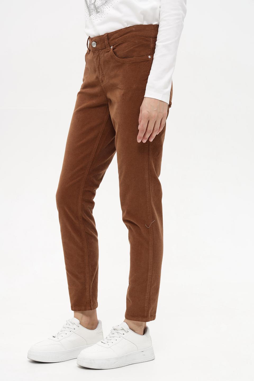 Брюки вельветовые Oui коричневые
