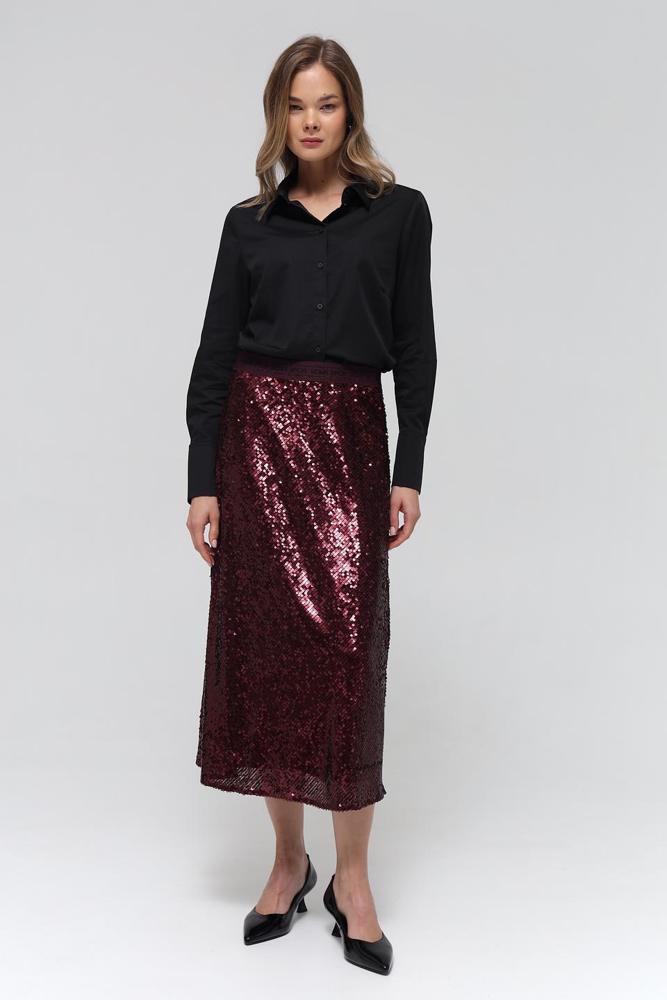 Рубашка Oui чёрная с длинным рукавом