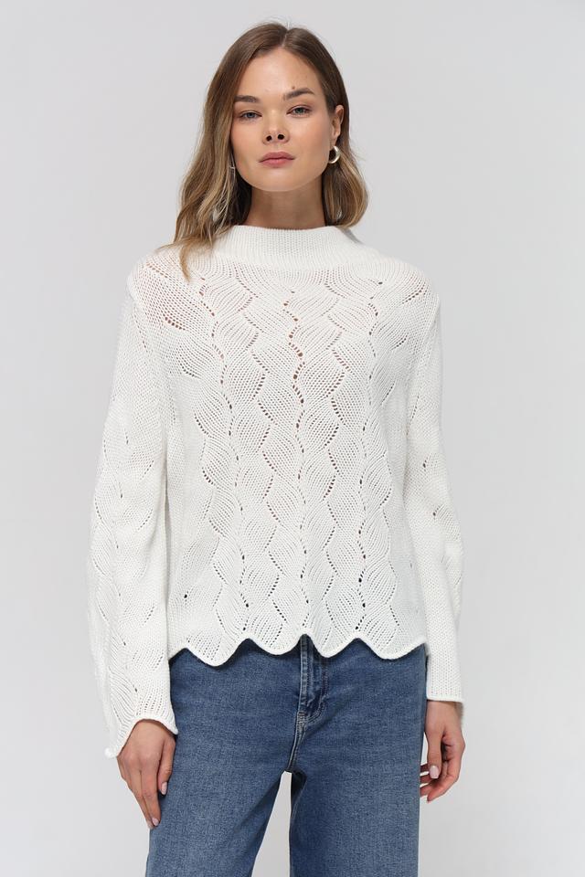 Пуловер Monari с ажурной вязкой