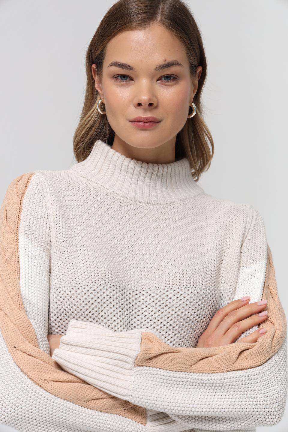 Пуловер Monari комбинированный бежевый