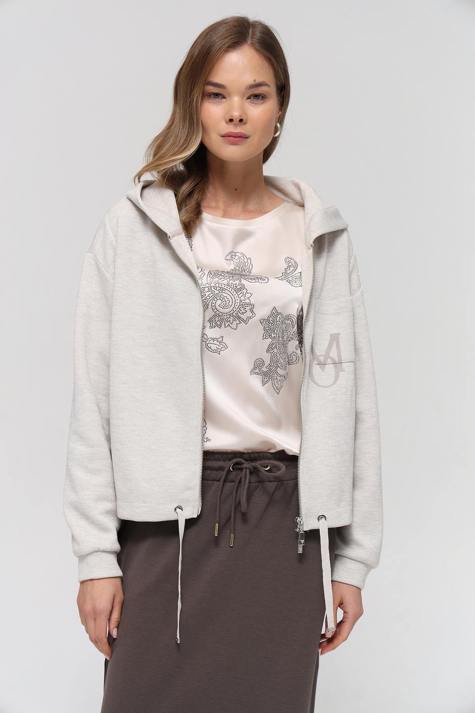 Жакет Monari с логотипом серый