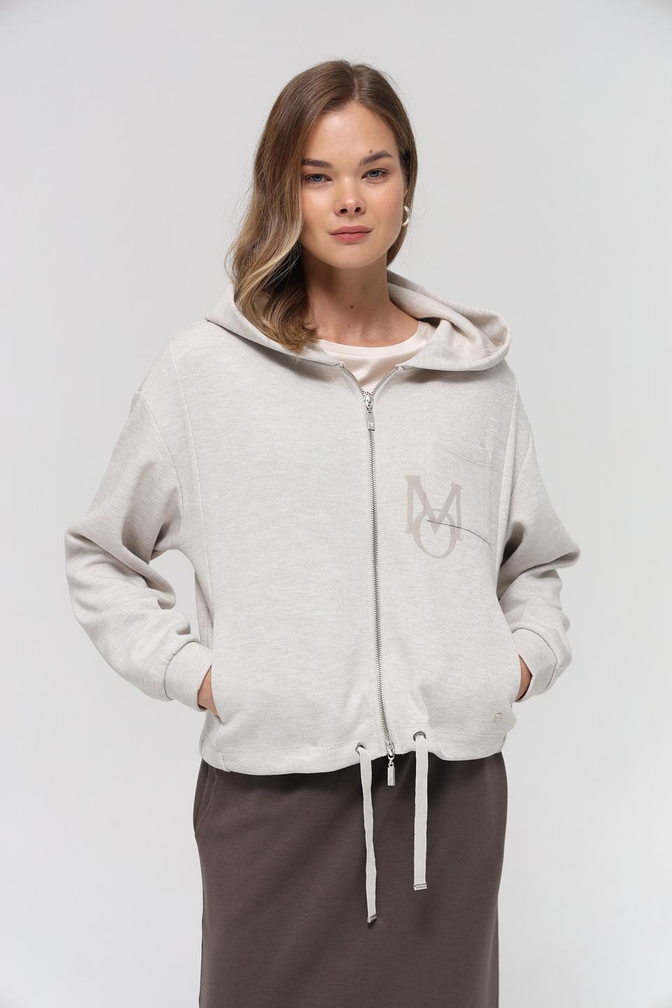 Жакет Monari с логотипом серый