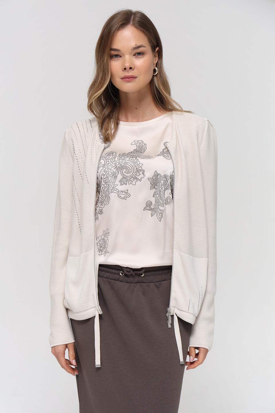 Жакет Monari с застежкой на молнии бежевый