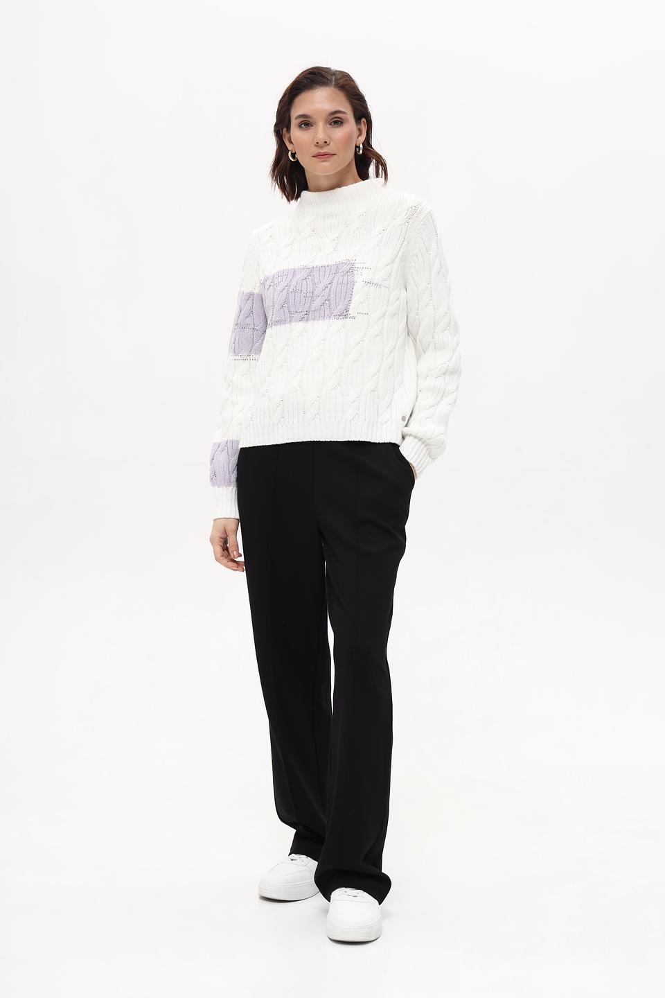 Пуловер Monari с косами и полосками