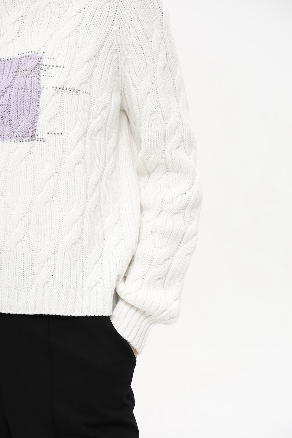 Пуловер Monari с косами и полосками