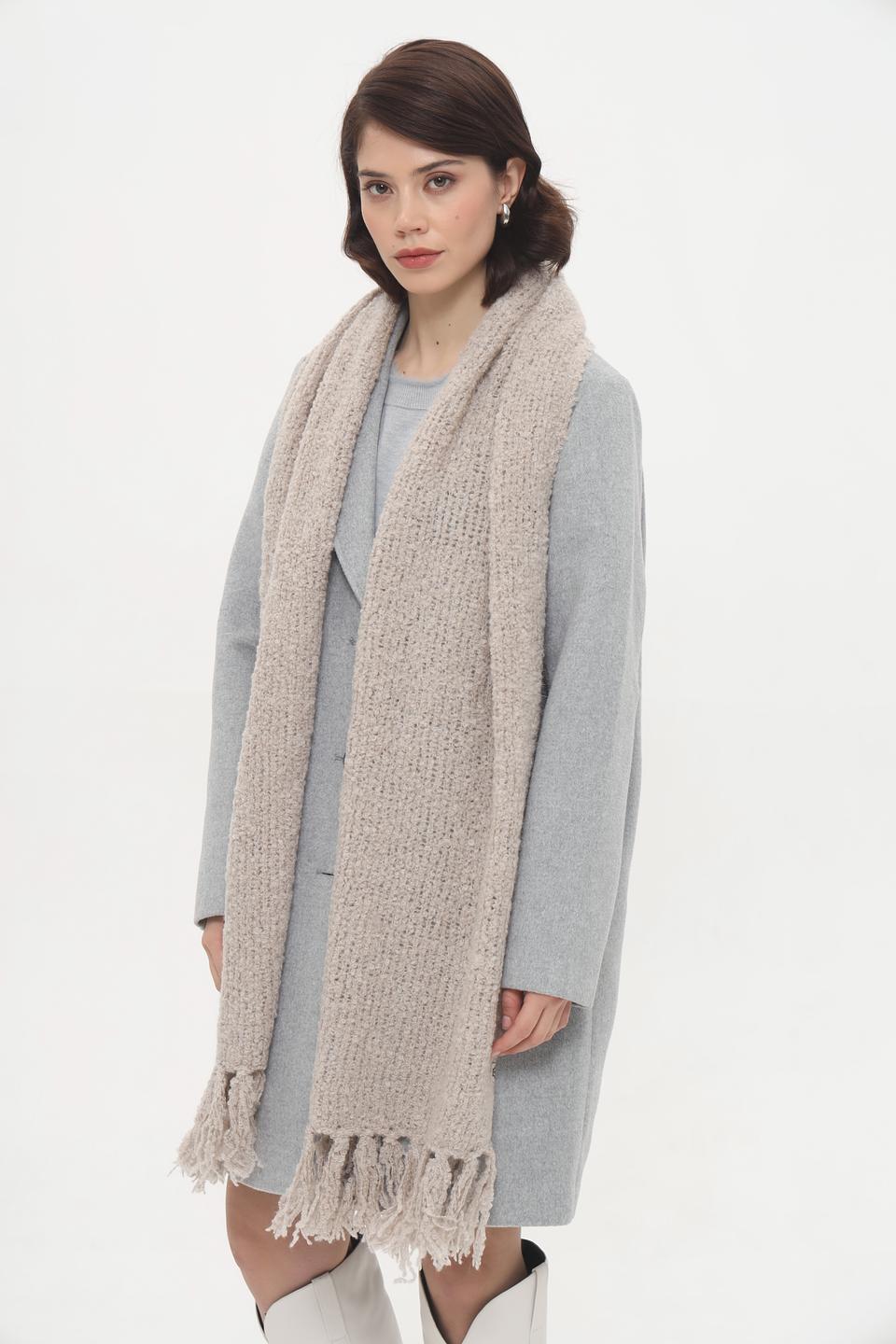 Шарф Roeckl бежевый с бахромой