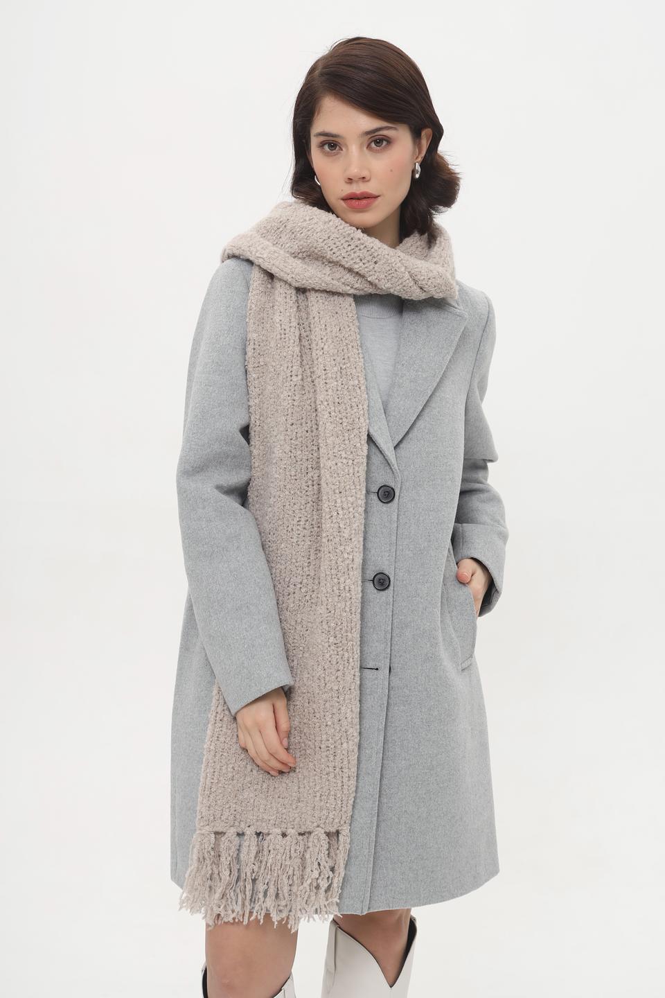 Шарф Roeckl бежевый с бахромой