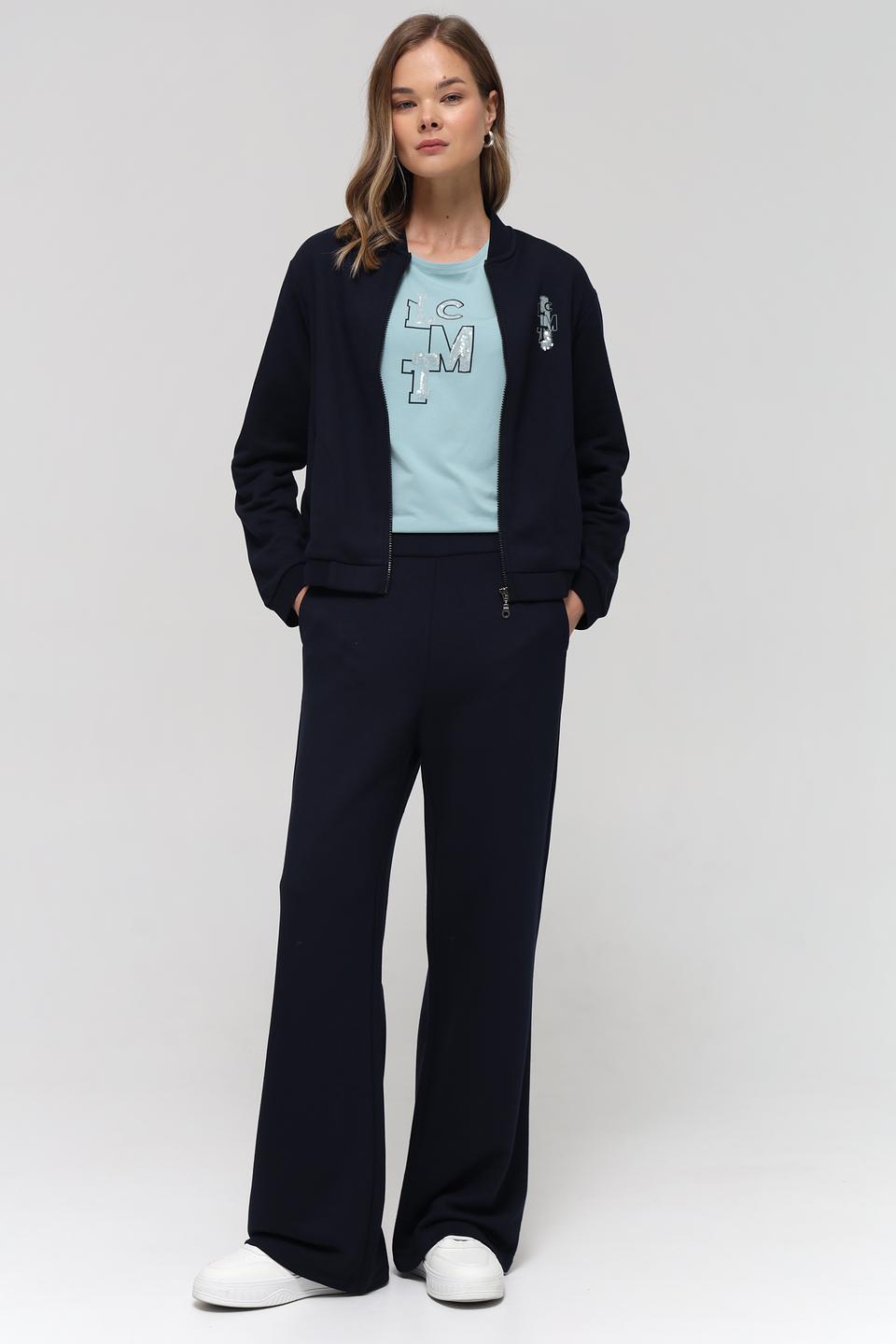 Брюки Lecomte клёш тёмно-синие