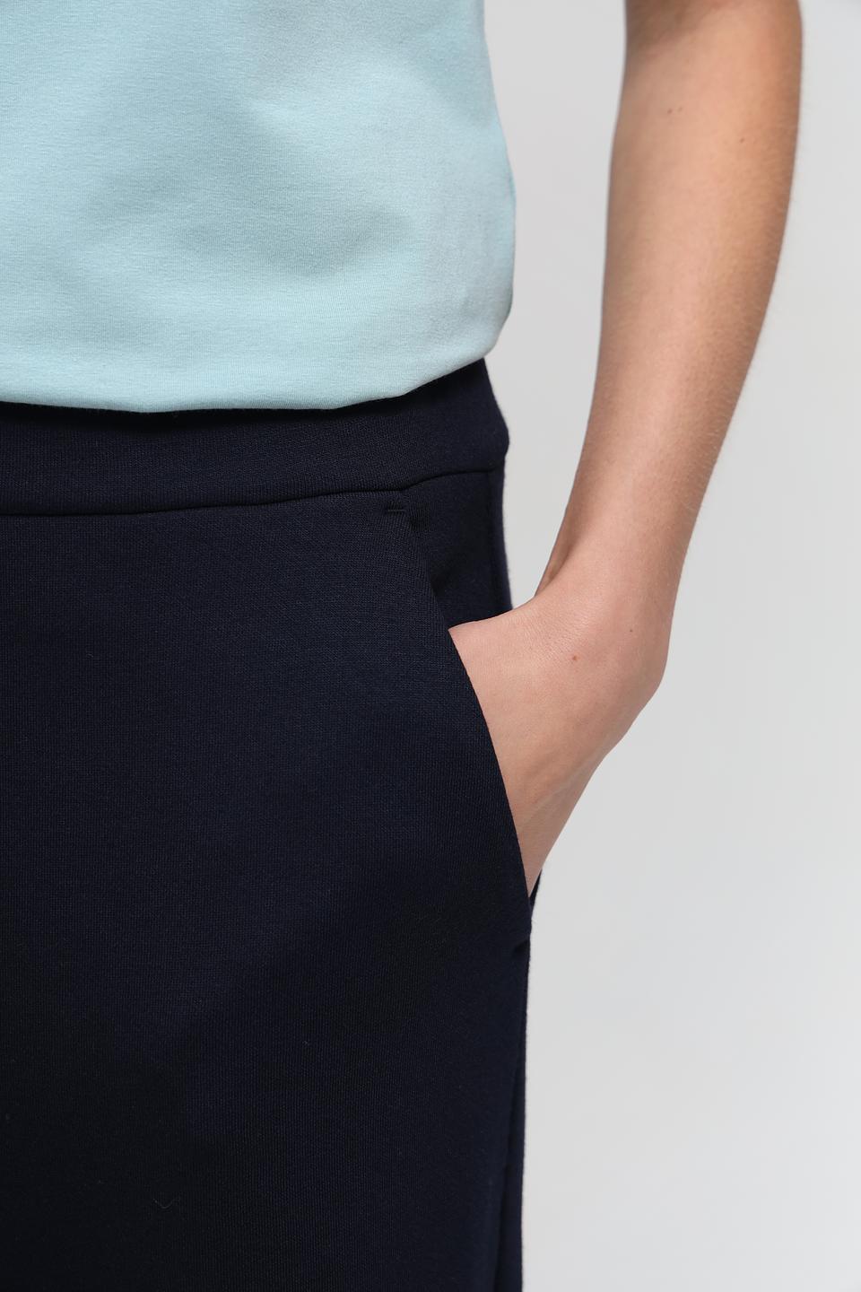 Брюки Lecomte клёш тёмно-синие