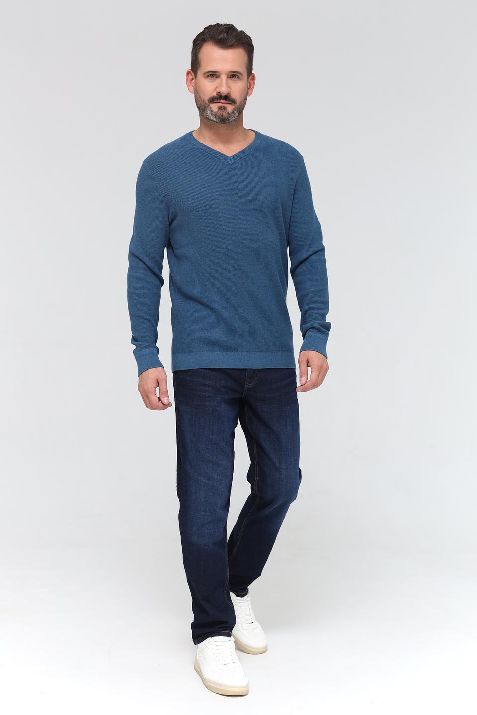 Джемпер Tom Tailor V-образный синий