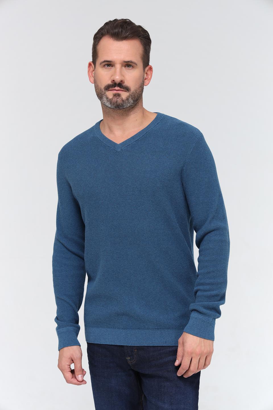 Джемпер Tom Tailor V-образный синий