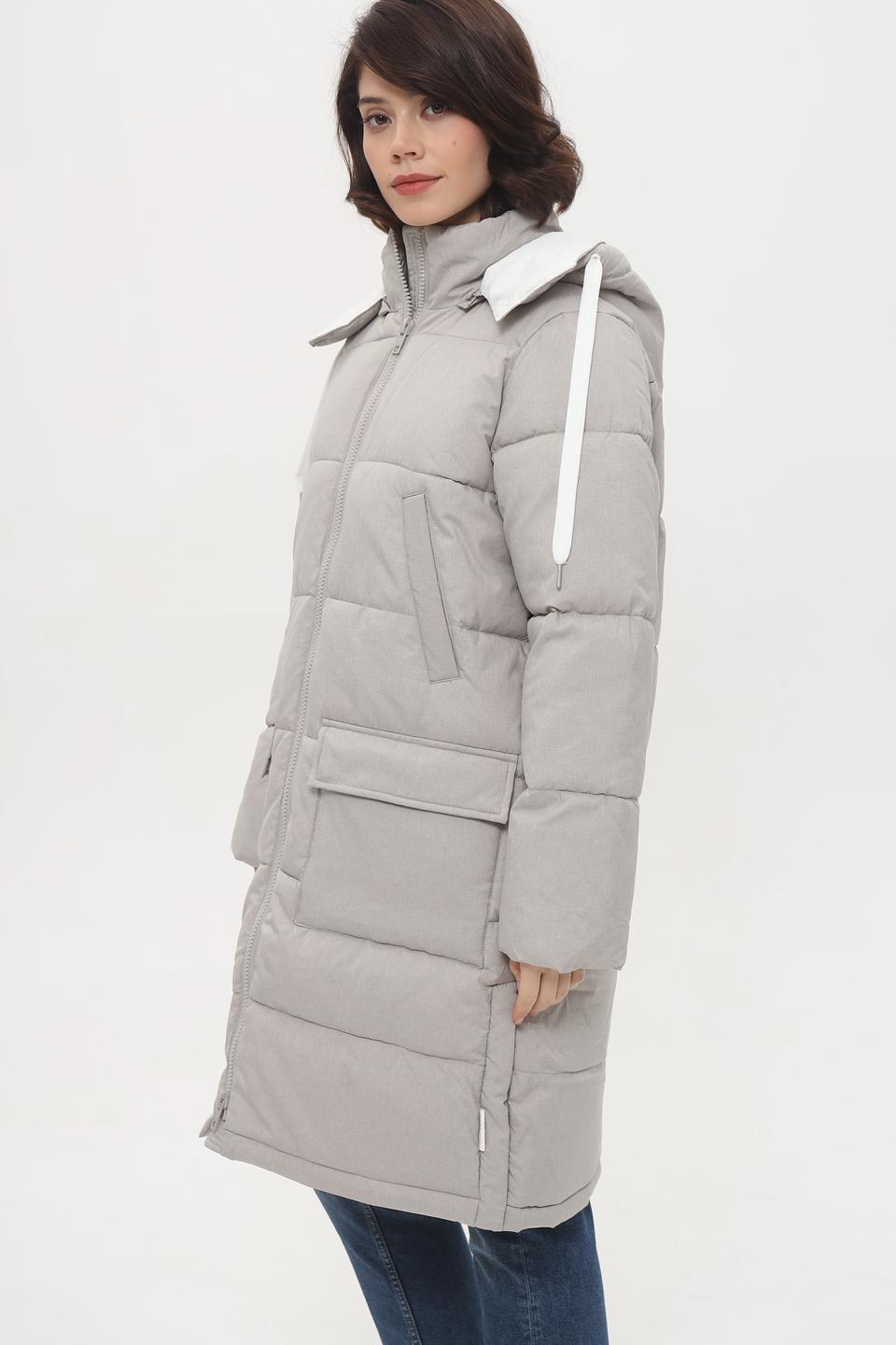 Пальто Broadway стеганое серое